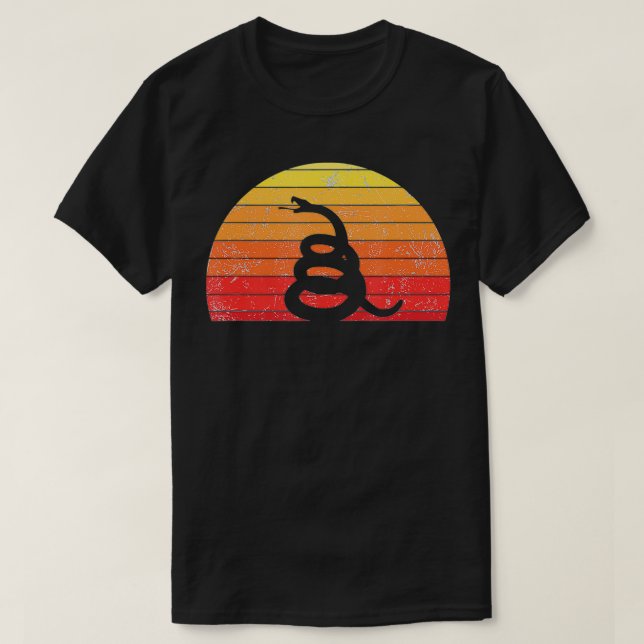 T-shirt Don't Tread Patriot On Me Gadsden Snake Drapeau Ca (Design devant)