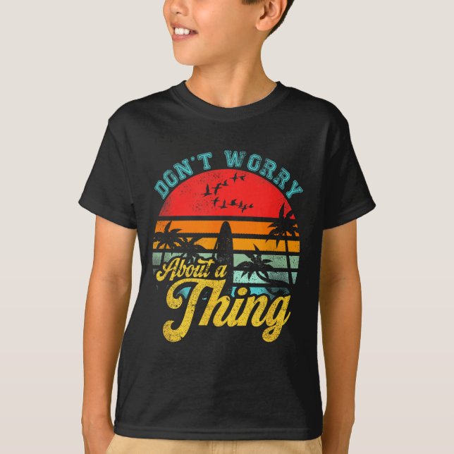 T-shirt Don't Worry About A Thing Jamaican Rasta Reggae Fu (Devant)