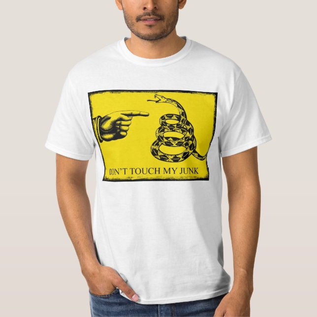 T-shirt donttouchmyjunk (Devant)