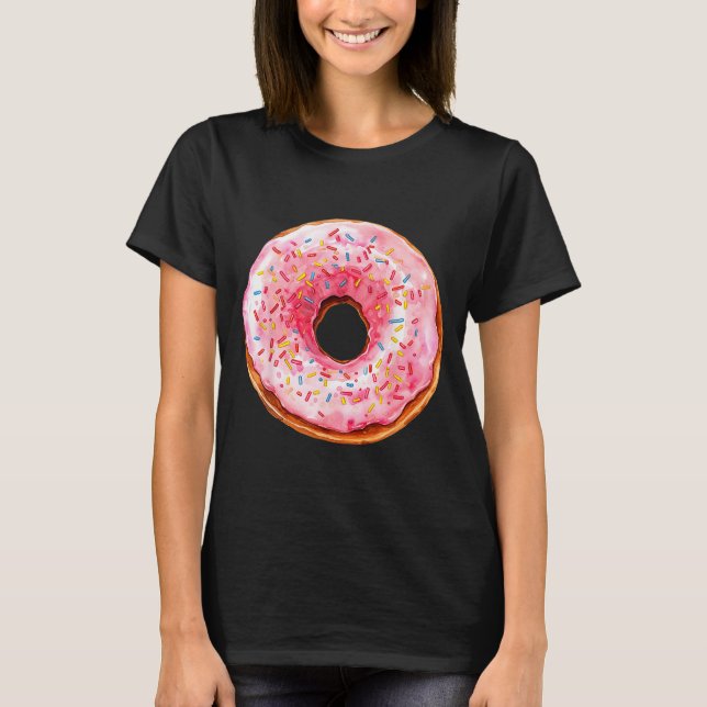 T-shirt Donut Adult Kids Men Women Doughnut Costume  (Devant)