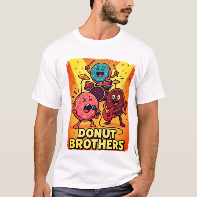 T-shirt Donut Brothers Rock Band (Devant)