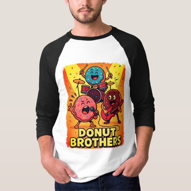 T-shirt Donut Brothers Rock Band (Devant)