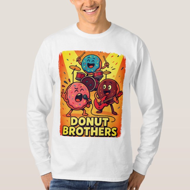 T-shirt Donut Brothers Rock Band (Devant)