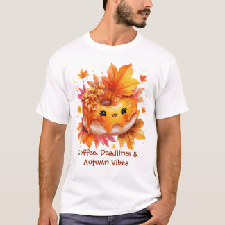 T-Shirt Donut Café & Vibrations d'Automne
