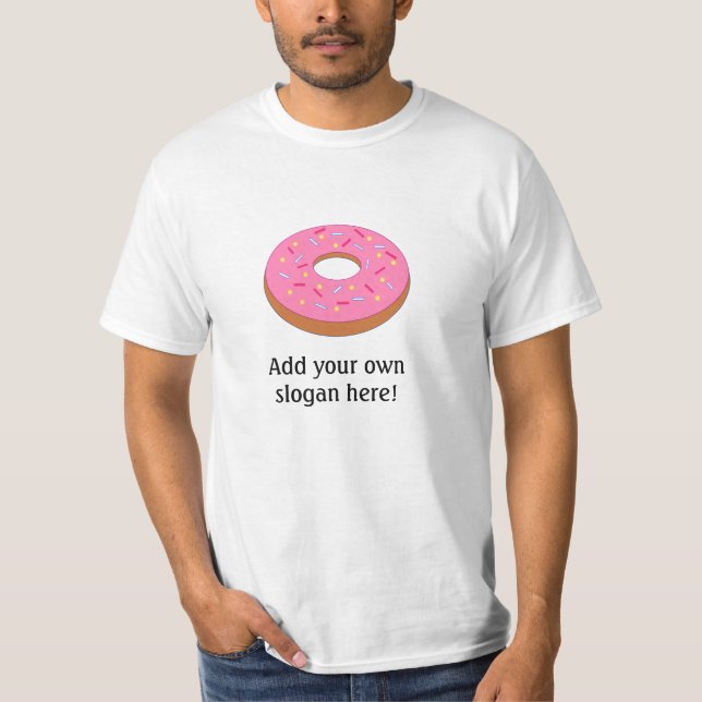 T-shirt Donut congelé : Slogan personnalisable (Devant)