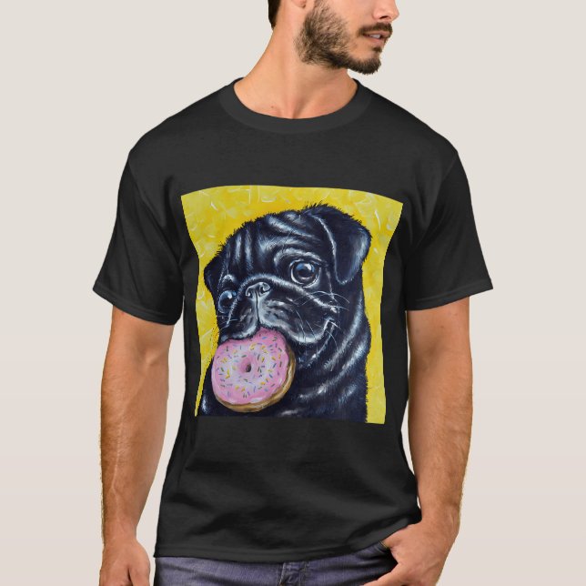 T-shirt Donut de carlin noir (Devant)