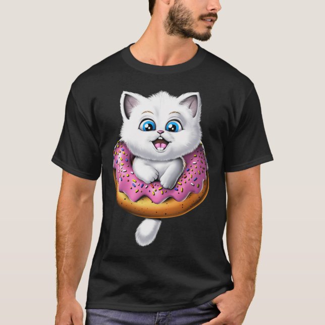 T-shirt Donut de Chat Mignon (Devant)