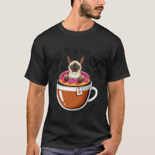 T-shirt Donut de chat siamois Meezer café