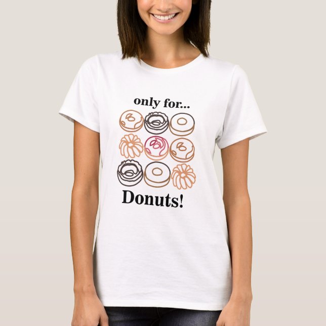 T-shirt Donut Doughnut Sucré Drôle (Devant)