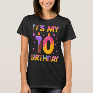 T-shirt Donut doux C'est mon 10e anniversaire 10 ans 4