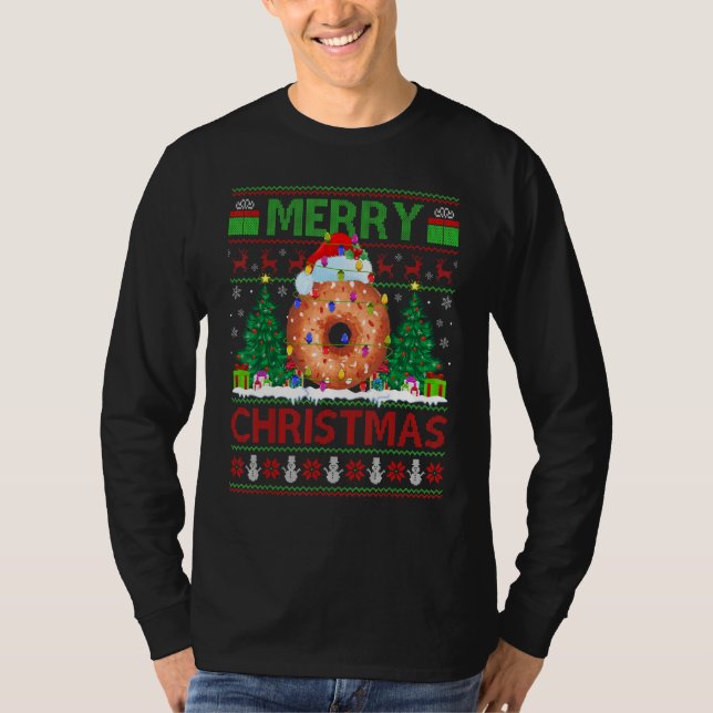 T-shirt Donut Food   Xmas Tree Ugly Santa Donut Christmas (Devant)