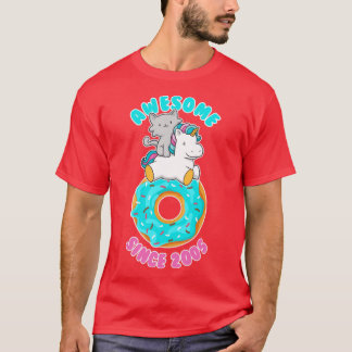T-shirt Donut Kitten Unicorn stupéfiant depuis 2005