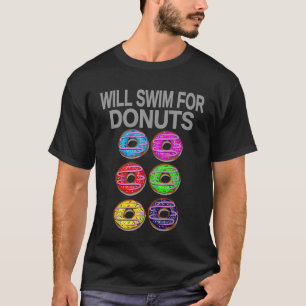 T-shirt Donut Lover Swim Amusant Bain Gym Alimentation T-
