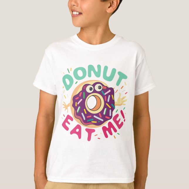T-shirt Donut Mange-Moi, Jolie Illustration Donut (Devant)