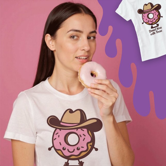 T-shirt Donut Mess avec Texas mignon Shirt (Donut Mess with Texas Cute Shirt)