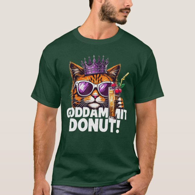 T-shirt Donut Princesse Chat Memeee Kawaii Drôle de Style  (Devant)
