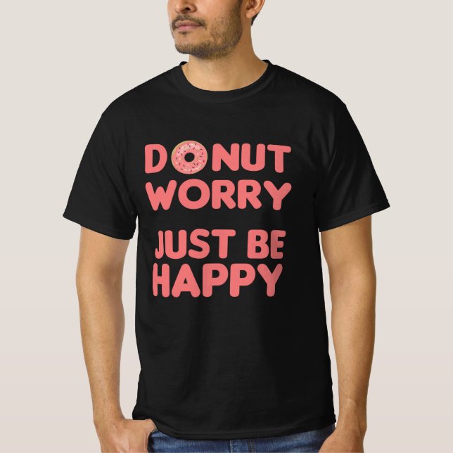 T-shirt Donut Pun Drôle Nourriture Ravissante Rose (Devant)