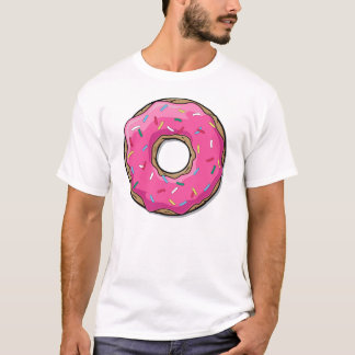T-shirt Donut Rose Cartoon Avec Saupoudrages