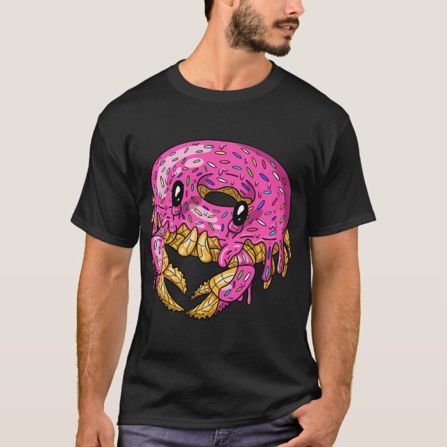 T-shirt Donut rose mignon crabe (Devant)