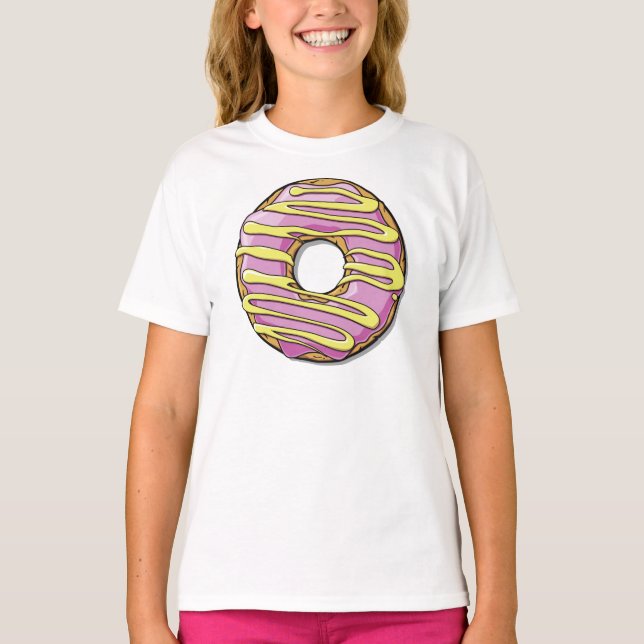 T-shirt Donut rose, noix de muscade, givre, glaçage, glaça (Devant)