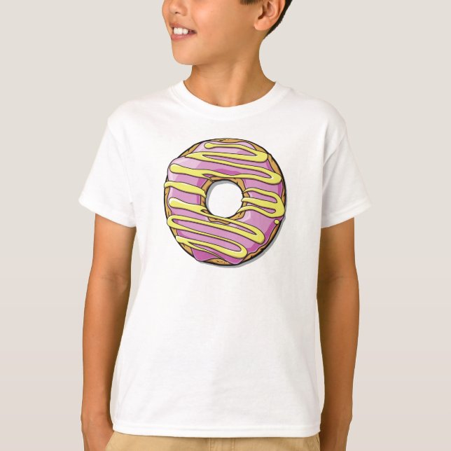 T-shirt Donut rose, noix de muscade, givre, glaçage, glaça (Devant)