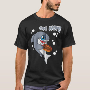 T-shirt Donut Shark Kawaii Sharks Om Nom Gâteau et bonbons