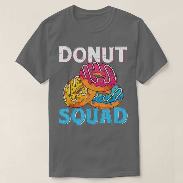 T-shirt Donut Squad Donut Amant Snack Aliments Douceur Dou (Design devant)