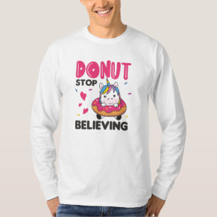 T-shirt Donut Unicorn Pun Unicornes colorées Donuts
