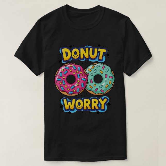 T-Shirt Donut Worry Foncé (Design devant)
