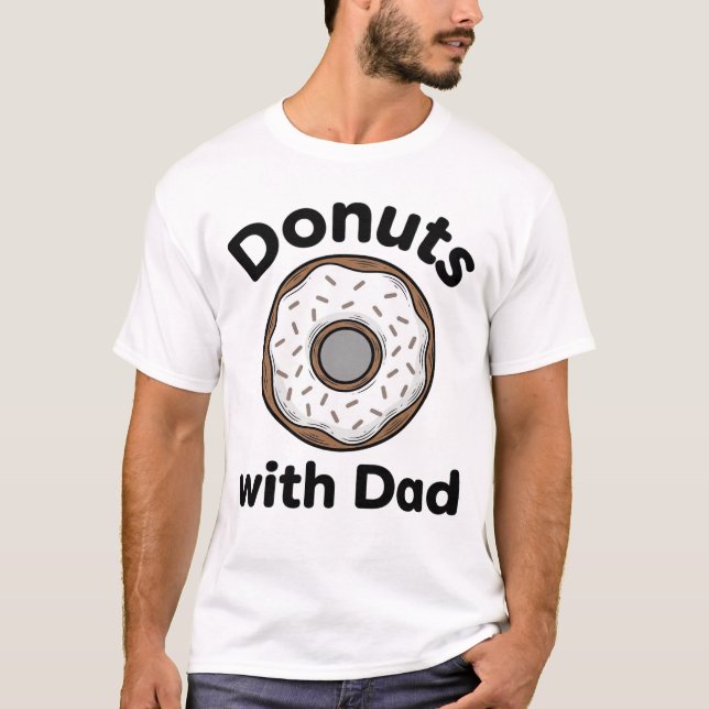 T-shirt Donuts avec Papa Conception de Chemise de Donut Vi (Devant)