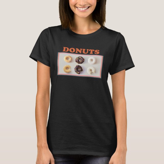 T-shirt Donuts  donut  and record collector doughnut (Devant)