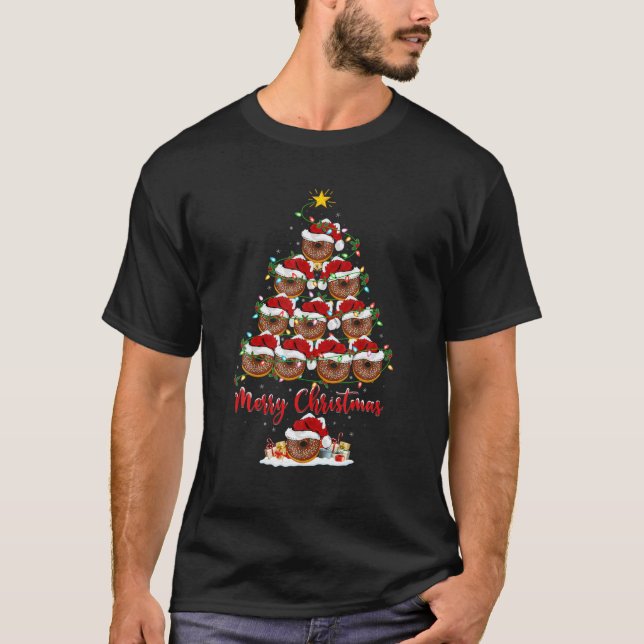 T-shirt Donuts Food Lover Xmas Matching Santa Donuts Chris (Devant)