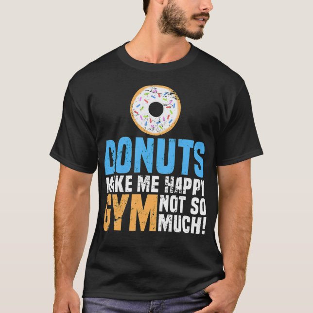 T-shirt Donuts Make Me Happy baking baking  (Devant)