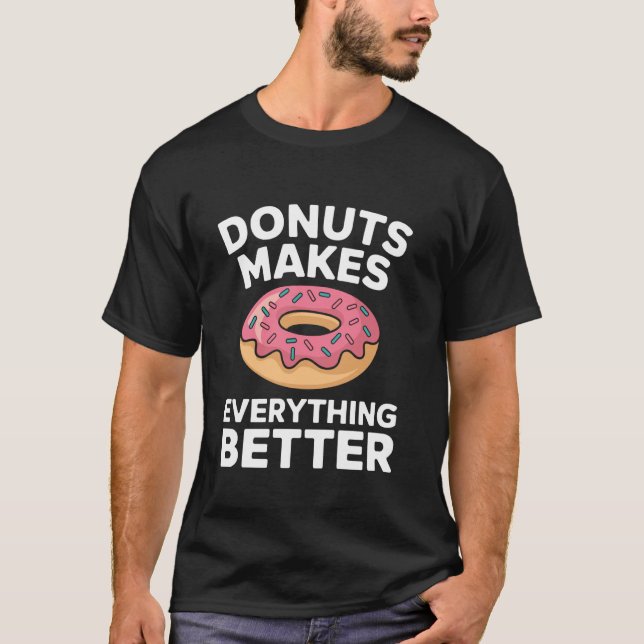 T-shirt Donuts rend tout mieux mignon Donuts (Devant)