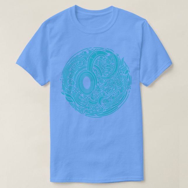 T-shirt Doodle Art en bleu (Design devant)