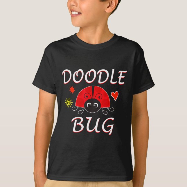 T-shirt Doodle Bug Drôle Doodle Coccinelle  (Devant)