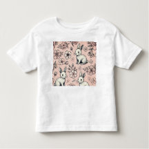 T-shirt Doodle Bunny Floral | Cuisine & Cosy Sprin