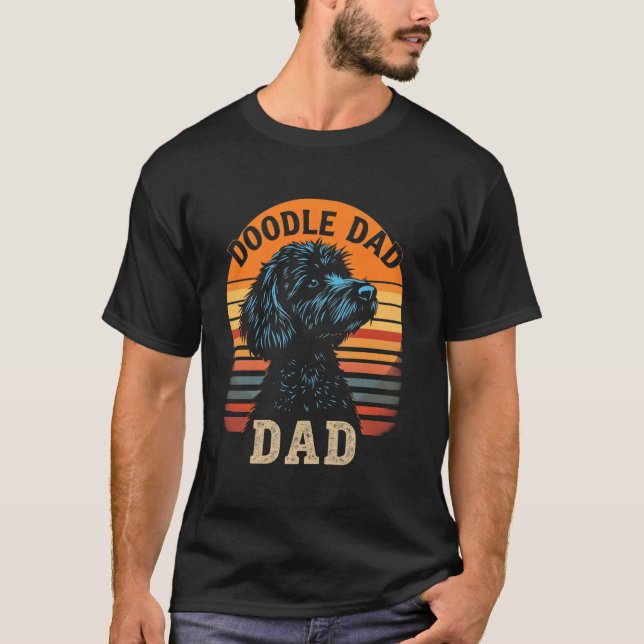 T-shirt Doodle DAD Rétro Doodle Chien (Devant)