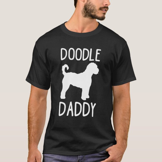 T-shirt Doodle Daddy Cute Dog Goldendoodle cadeau D père (Devant)