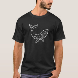 T-shirt Doodle de baleine Dessin Cool baleine Océanique Ve