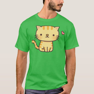T-shirt Doodle de chat de gingembre mignon
