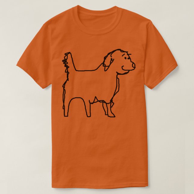 T-shirt Doodle de chien rouf (Design devant)