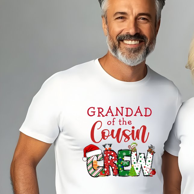T-shirt Doodle de Noël de Papy de la bande des cousins (Créateur téléchargé)