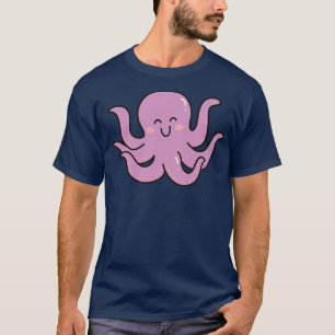 T-shirt Doodle de pieuvre mignon