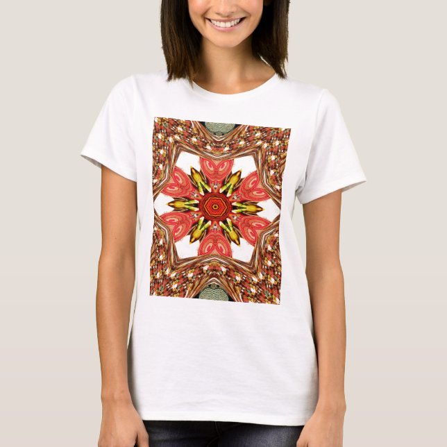 T-shirt Doodle Floral Art Imprimer (Devant)