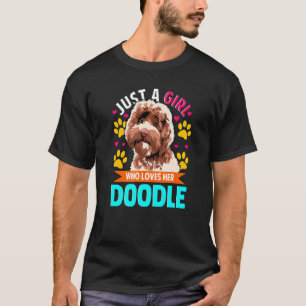 T-shirt Doodle Girl Aime Son Doodle Pet Doodle