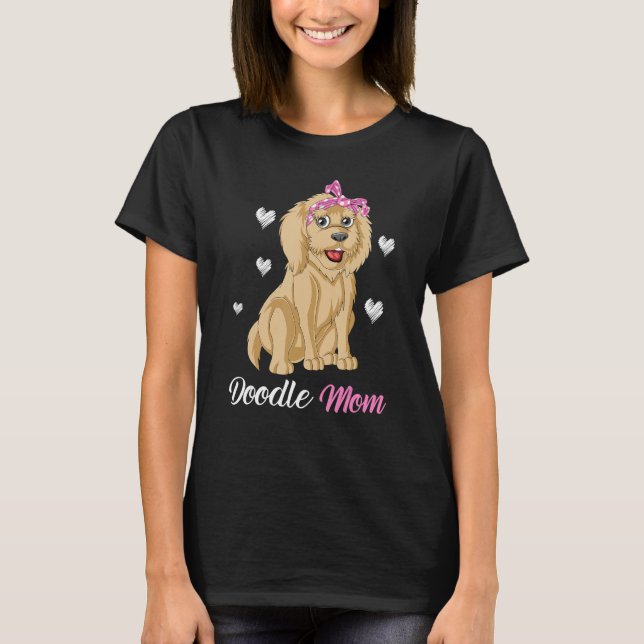 T-shirt Doodle Mom Funny And Cute Goldendoodle For Mom Mot (Devant)