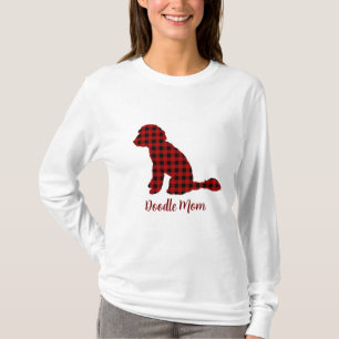 T-shirt Doodle Mom Labradoodle In Buffalo Check Plaid