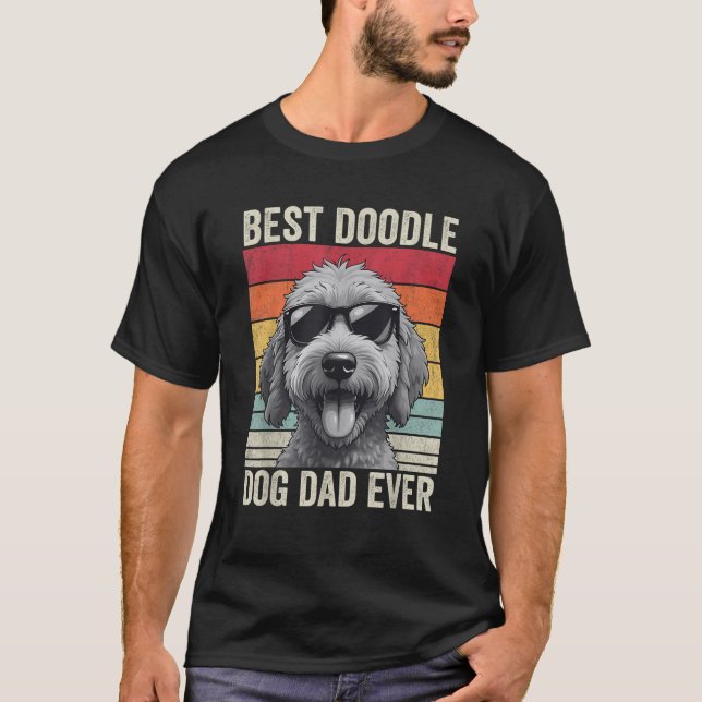 T-shirt Doodle Papa meilleur Doodle Dog Papa Jamais Doodle (Devant)