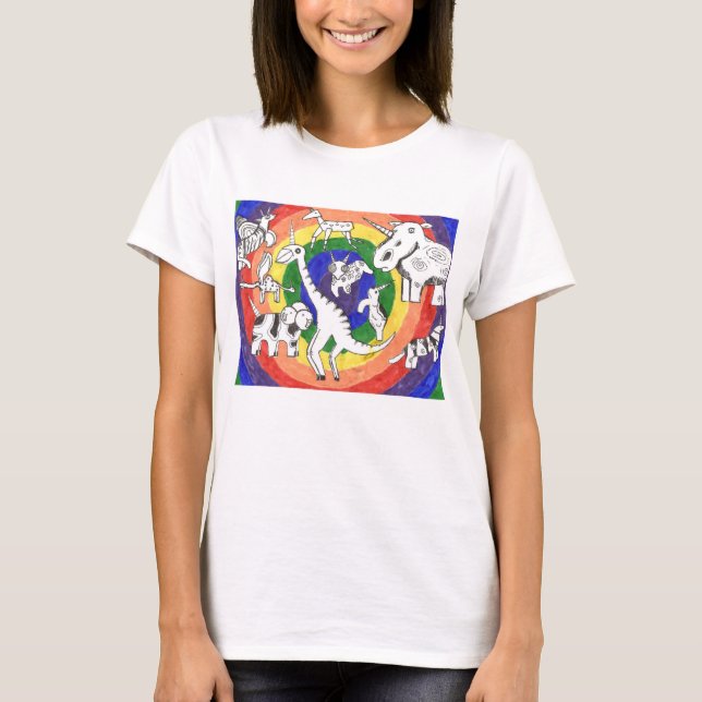 T-shirt Doodle Punk Rock #24b Couleur femmes (Devant)